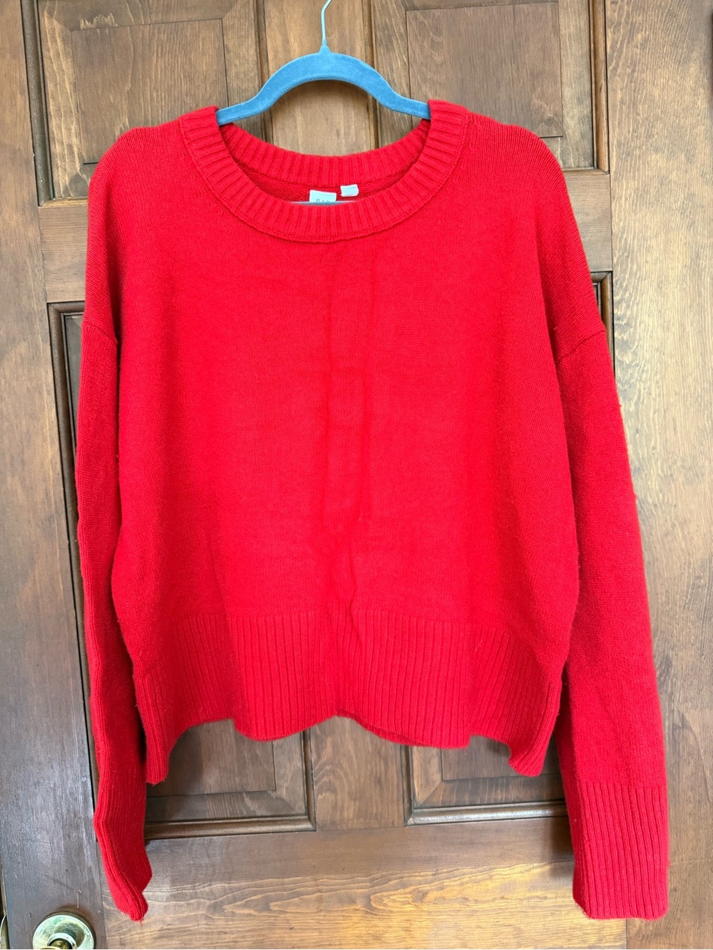 GAP Red Crewneck Sweater XL Relaxed Fit Cotton Blend